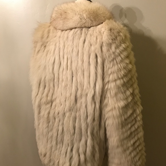 Saga Furs Cream Fur Coat - Picture 3 of 8